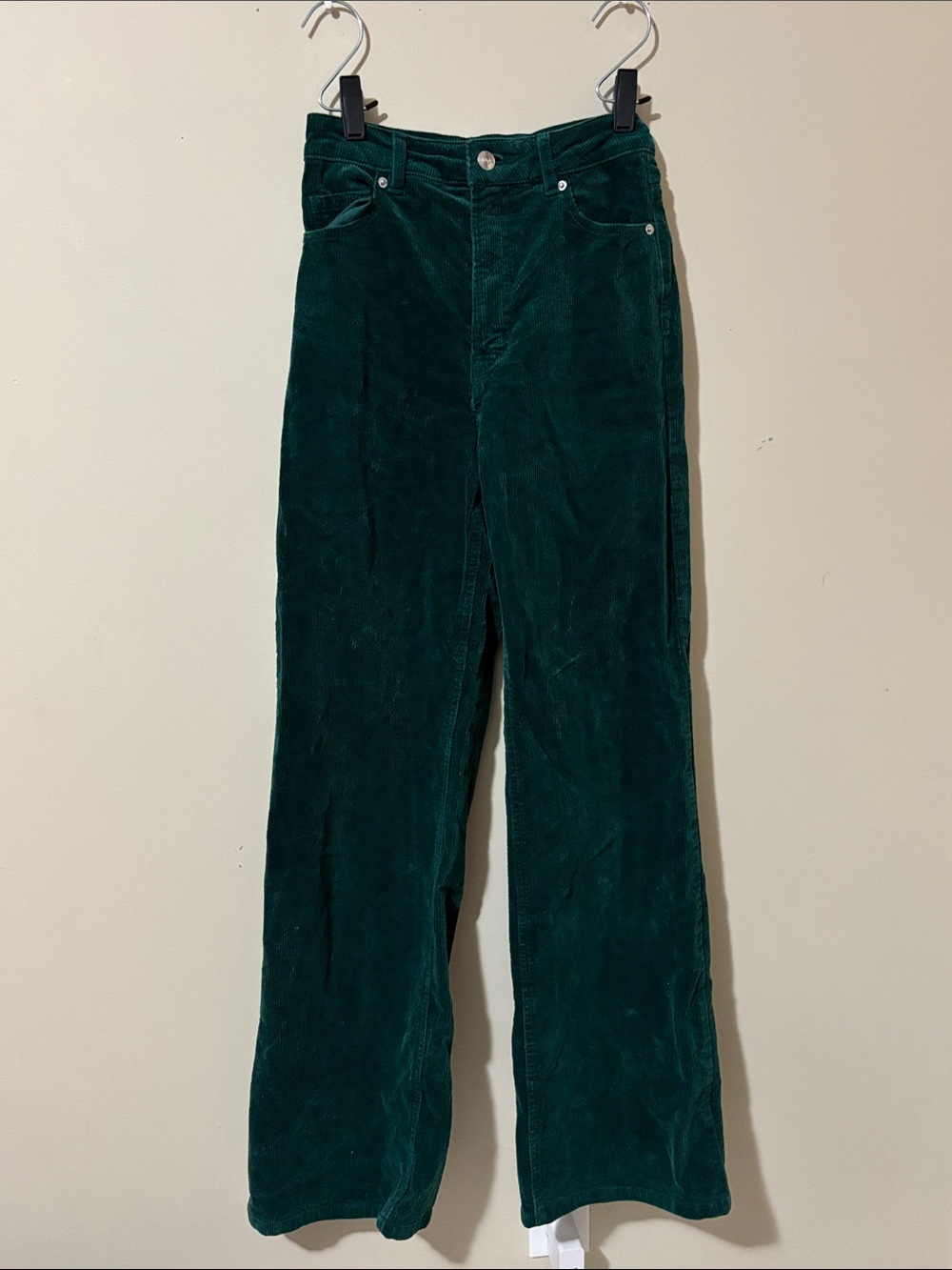 Dark Green Corduroy Women’s Jeans